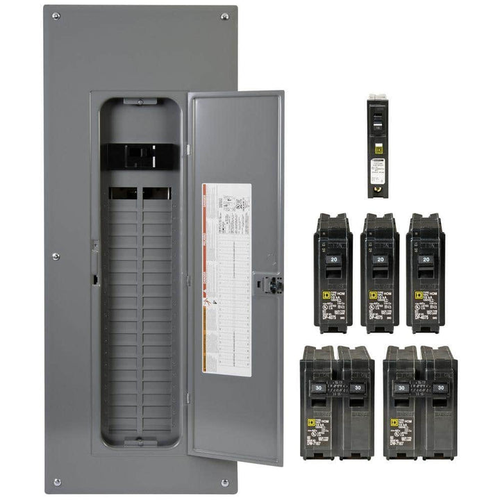 Square D Homeline 200-Amp 40-Space 80-Circuit Indoor Main Breaker Plug-On Neutral Load Center - HOM4080M200PC1AVP