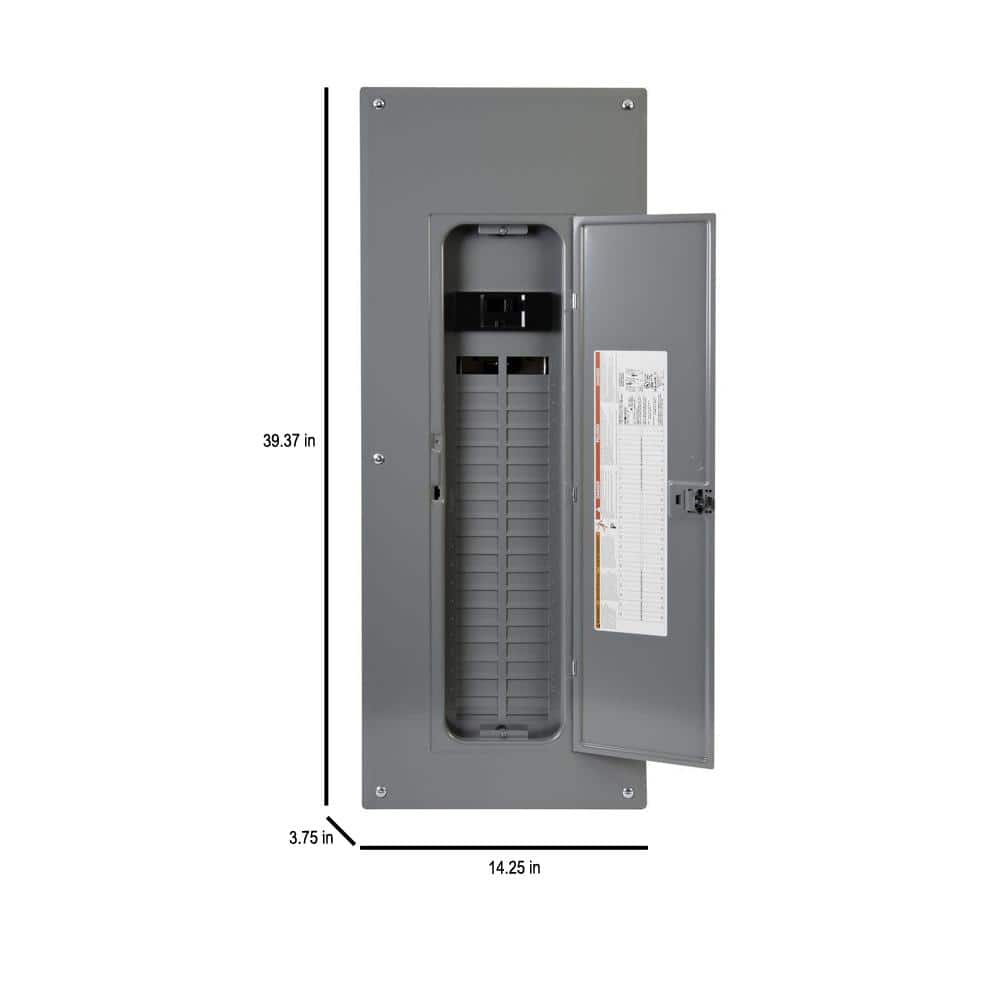 Square D Homeline 200 Amp 40-Space 80-Circuit Indoor Main Breaker Plug-On Neutral Load Center, Cover, 3ct CAFI breaker Value Pack