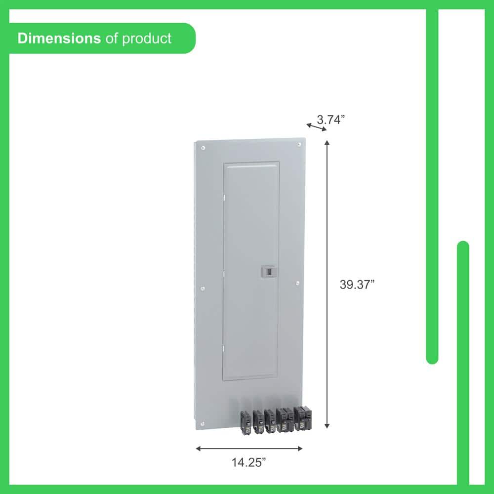 Square D Homeline 200-Amp 40-Space 80-Circuit Indoor Main Breaker Plug-On Neutral Load Center - HOM4080M200PCVP