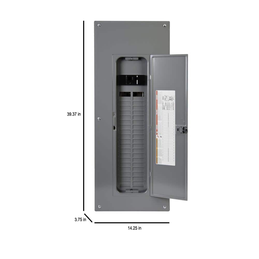 Square D Homeline 200 Amp 40-Space 80-Circuit Indoor Main Breaker Qwik-Grip Plug-On Neutral Load Center with Surge SPD Value Pack