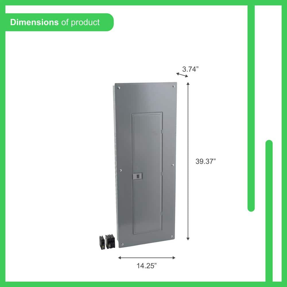 Square D Homeline Qwik-Grip 200-Amp 40-Space 80-Circuit Indoor Main Breaker Plug-On Neutral Load Center - HOM4080M200PQCVP