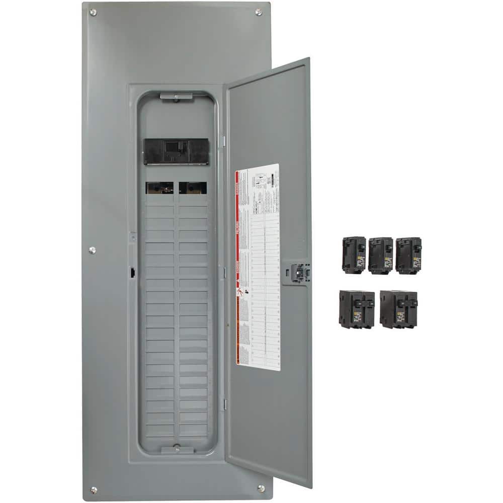 Square D Homeline Qwik-Grip 200-Amp 40-Space 80-Circuit Indoor Main Breaker Plug-On Neutral Load Center - HOM4080M200PQCVP