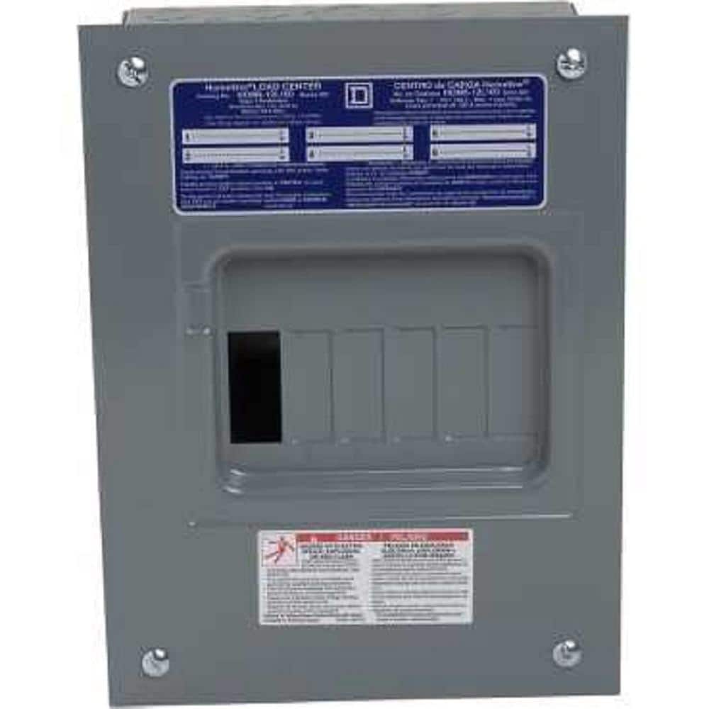 Square D Homeline 100-Amp 6-Space 12-Circuit Indoor Convertible Load Center - HOM612L100FCP