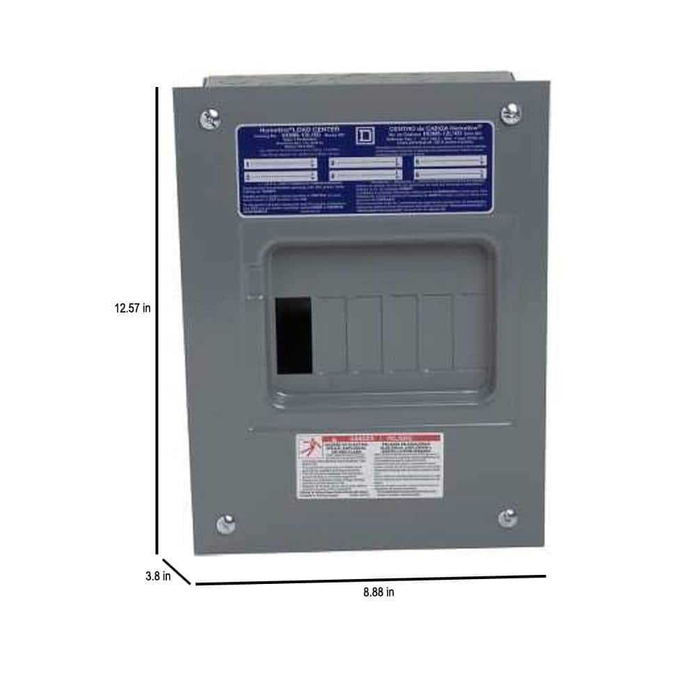 Square D Homeline 100-Amp 6-Space 12-Circuit Indoor Convertible Load Center - HOM612L100FCP