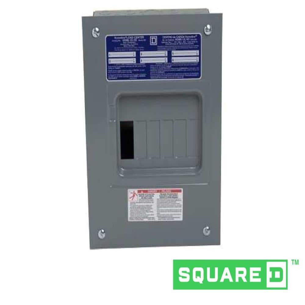 Square D Homeline 100-Amp 6-Space 12-Circuit Indoor Convertible Load Center - HOM612L100FCP