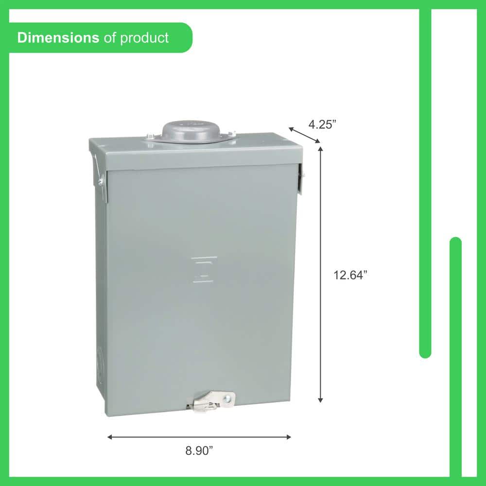 Square D Homeline 100-Amp 6-Space 12-Circuit Outdoor Main Lug Load Center - HOM612L100RBCP