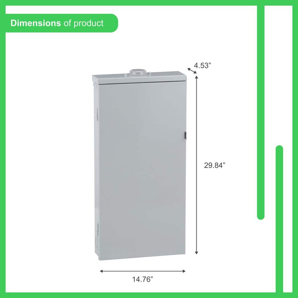 Square D Homeline 200-Amp 8-Space 16-Circuit Outdoor Main Breaker Plug-On Neutral Load Center - HOM816M200PFTRB
