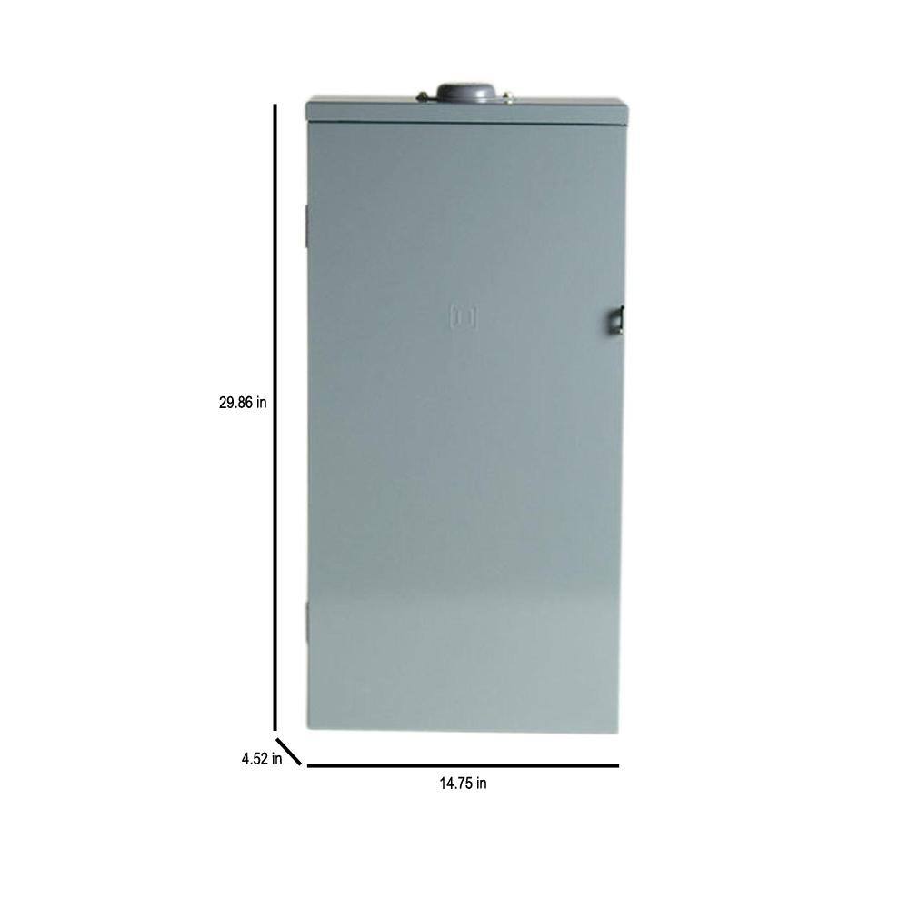 Square D QO 200 Amp 8-Space 16-Circuit Outdoor Main Breaker Load Center with Feed-Thru Lug and Cover