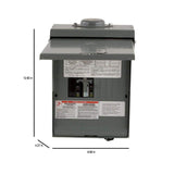 Square D QO 30-Amp 4-Space 8-Circuit Generator Main Breaker Outdoor Manual Transfer Switch