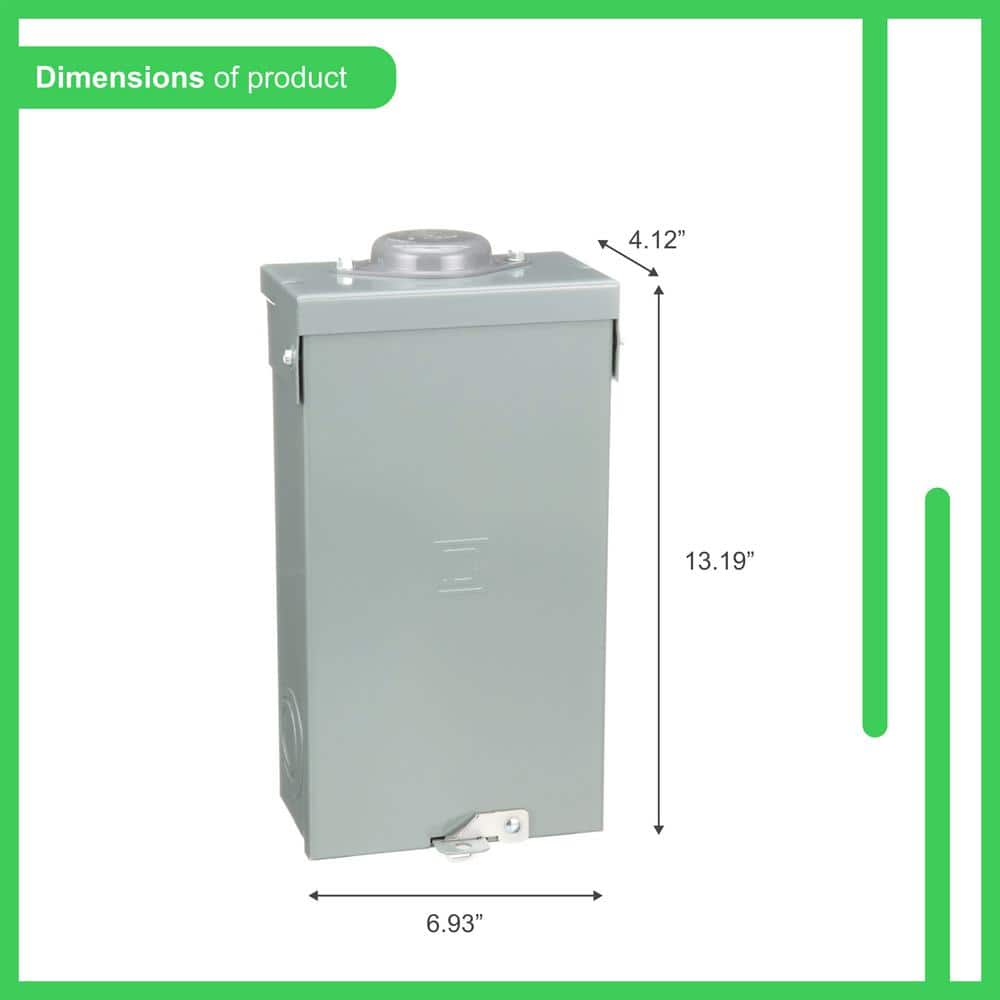 Square D QO 100 Amp 2-Pole Outdoor Circuit Breaker Enclosure