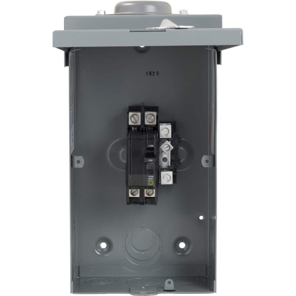 Square D QO 100 Amp 2-Pole Outdoor Circuit Breaker Enclosure with QO2100 Breaker Included