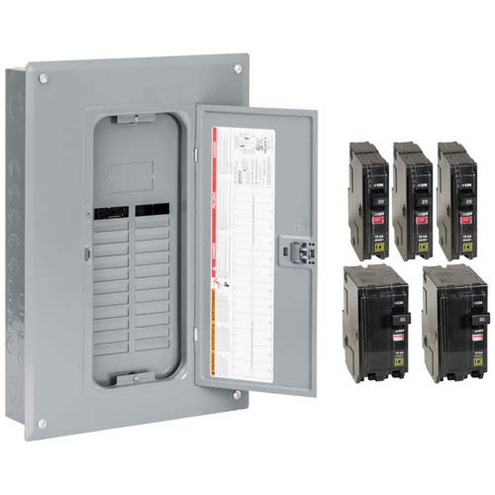 Square D QO 125-Amp 24-Space 34-Circuit Indoor Convertible Plug-On Neutral Load Center - QO24L125PGCVP