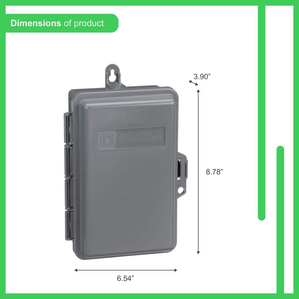 Square D QO 60-Amp 2-Space 4-Circuit Outdoor Main Lug Load Center - QO24L60NRNM