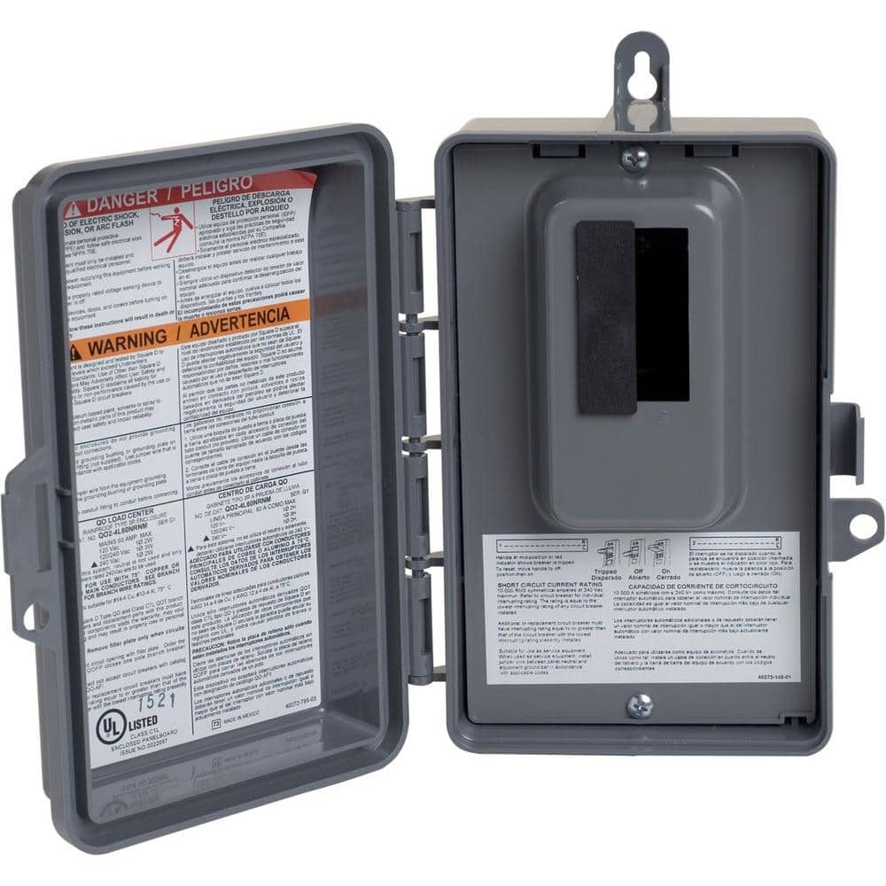Square D QO 60-Amp 2-Space 4-Circuit Outdoor Main Lug Load Center - QO24L60NRNM