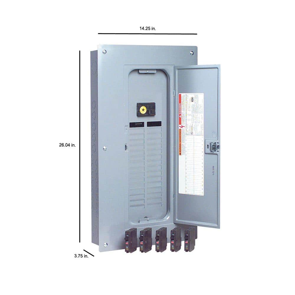 Square D QO 100 Amp 32-Space 32-Circuit Indoor Main Breaker Plug-On Neutral Load Center with Cover Value Pack