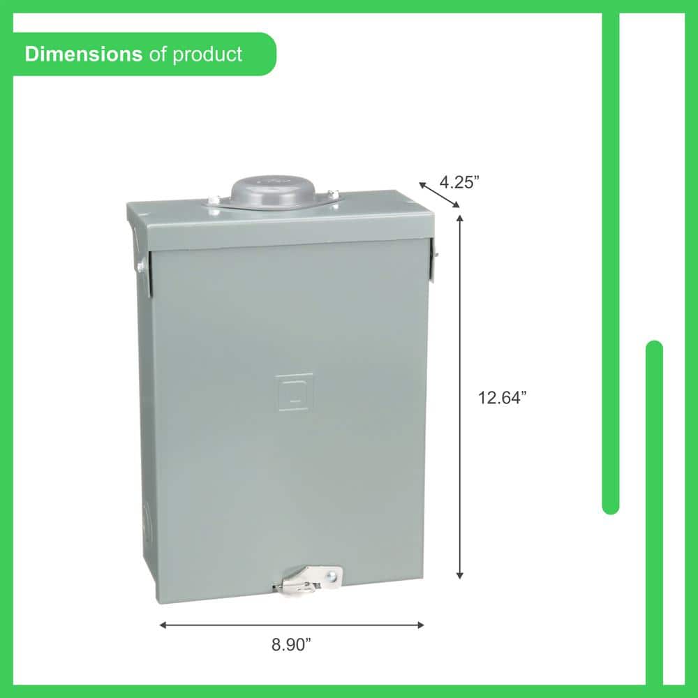 Square D 100-Amp 6-Space 12-Circuit Outdoor Main Lug Load Center - QO612L100RBCP