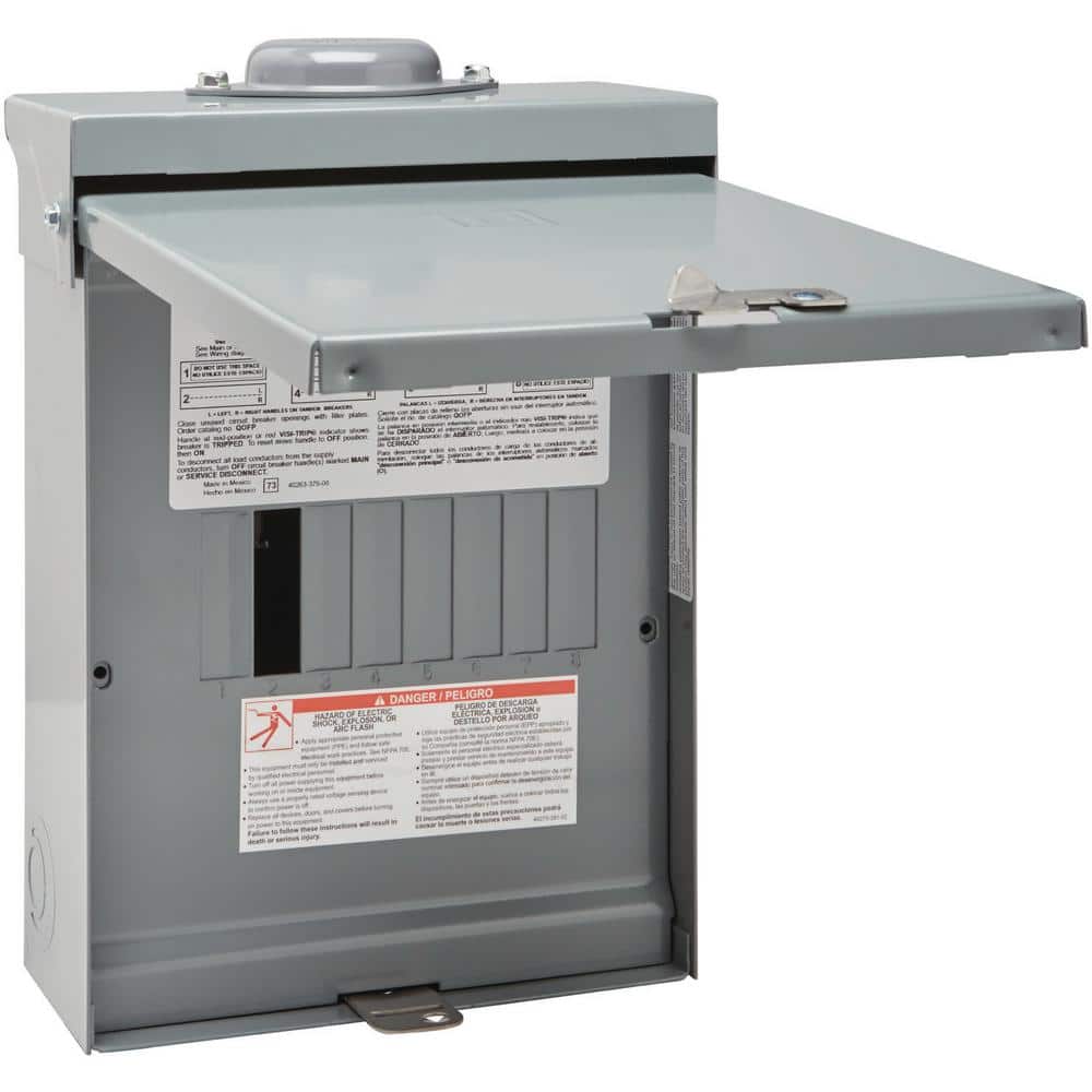 Square D 100-Amp 6-Space 12-Circuit Outdoor Main Lug Load Center - QO612L100RBCP