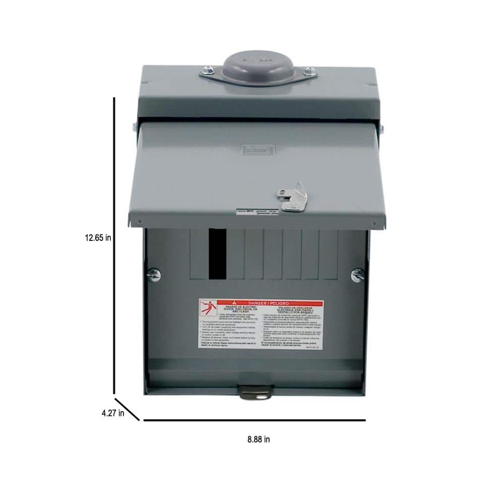 Square D 100-Amp 6-Space 12-Circuit Outdoor Main Lug Load Center - QO612L100RBCP