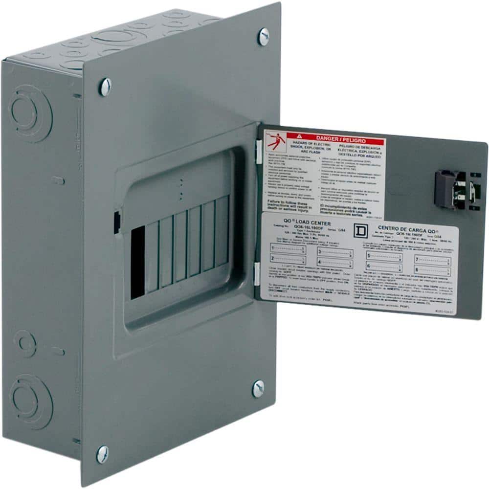 Square D QO 100-Amp 8-Space 16-Circuit Indoor Main Lug Load Center - QO816L100DF