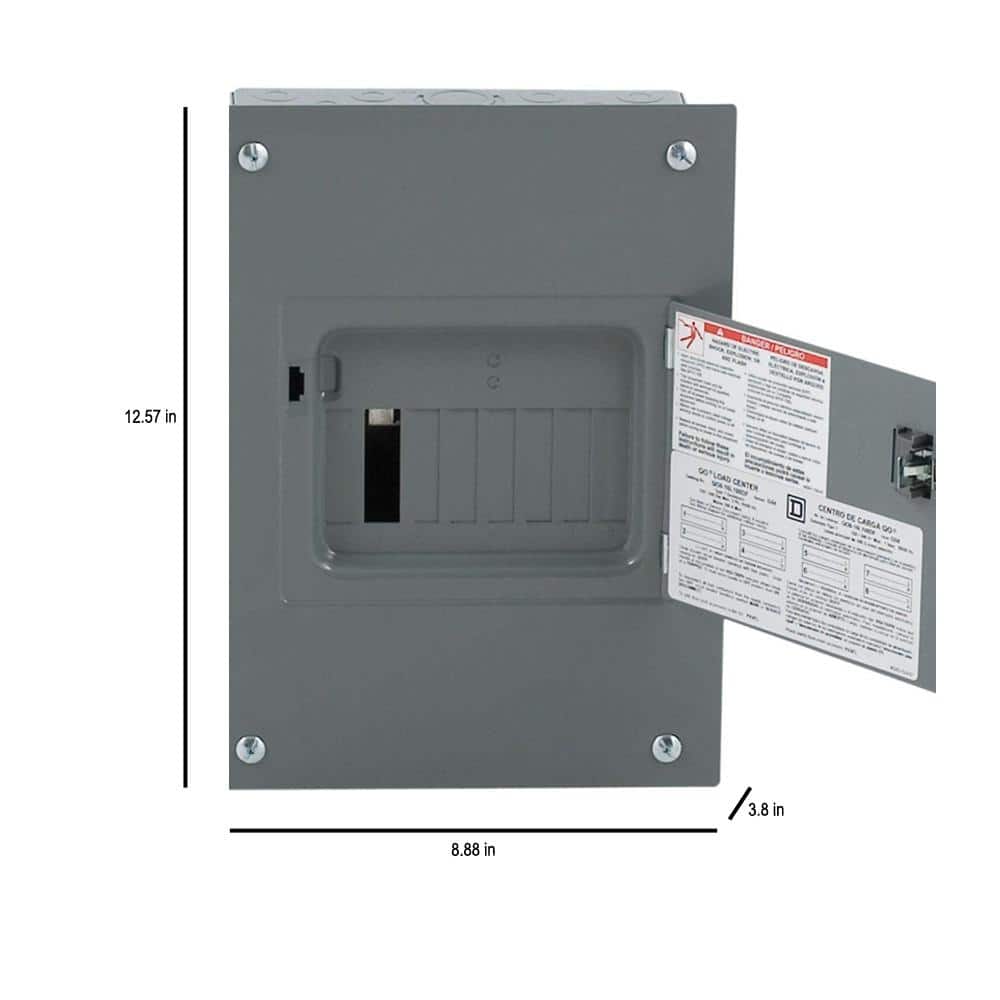 Square D QO 100-Amp 8-Space 16-Circuit Indoor Main Lug Load Center - QO816L100DF