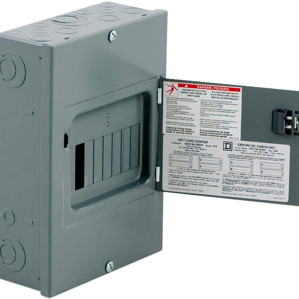 Square D 100-Amp 8-Space 16-Circuit Indoor Main Lug Load Center - QO816L100DS