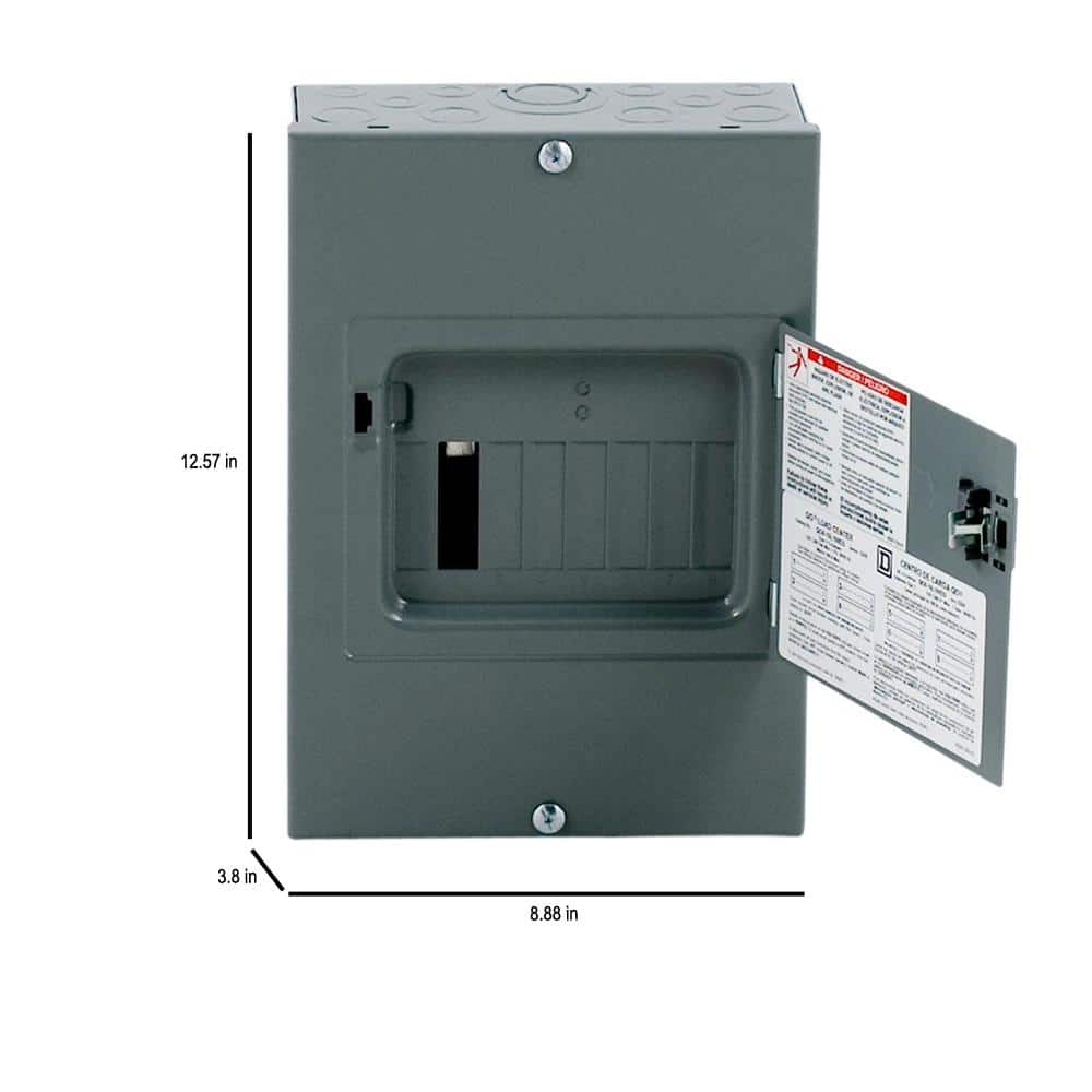 Square D 100-Amp 8-Space 16-Circuit Indoor Main Lug Load Center - QO816L100DS