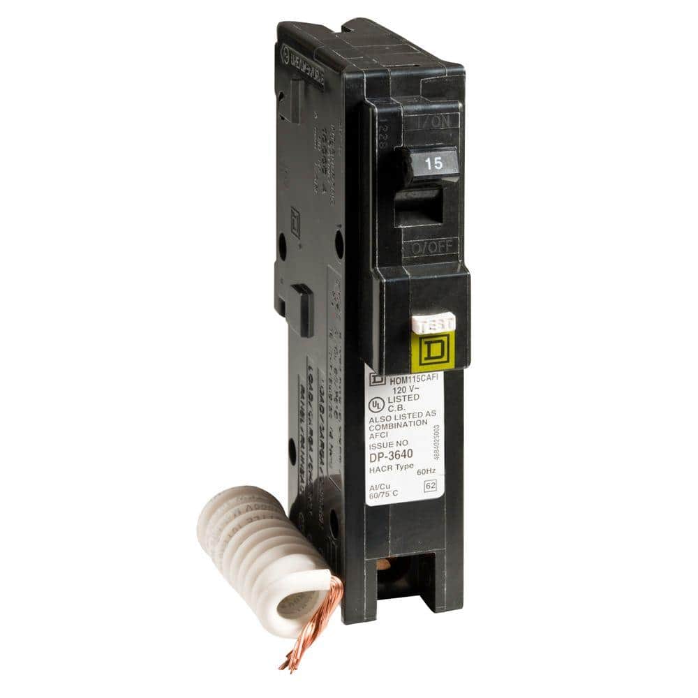 Square D Homeline 15 Amp Single-Pole Combination Arc Fault Circuit Breaker(HOM115CAFIC)
