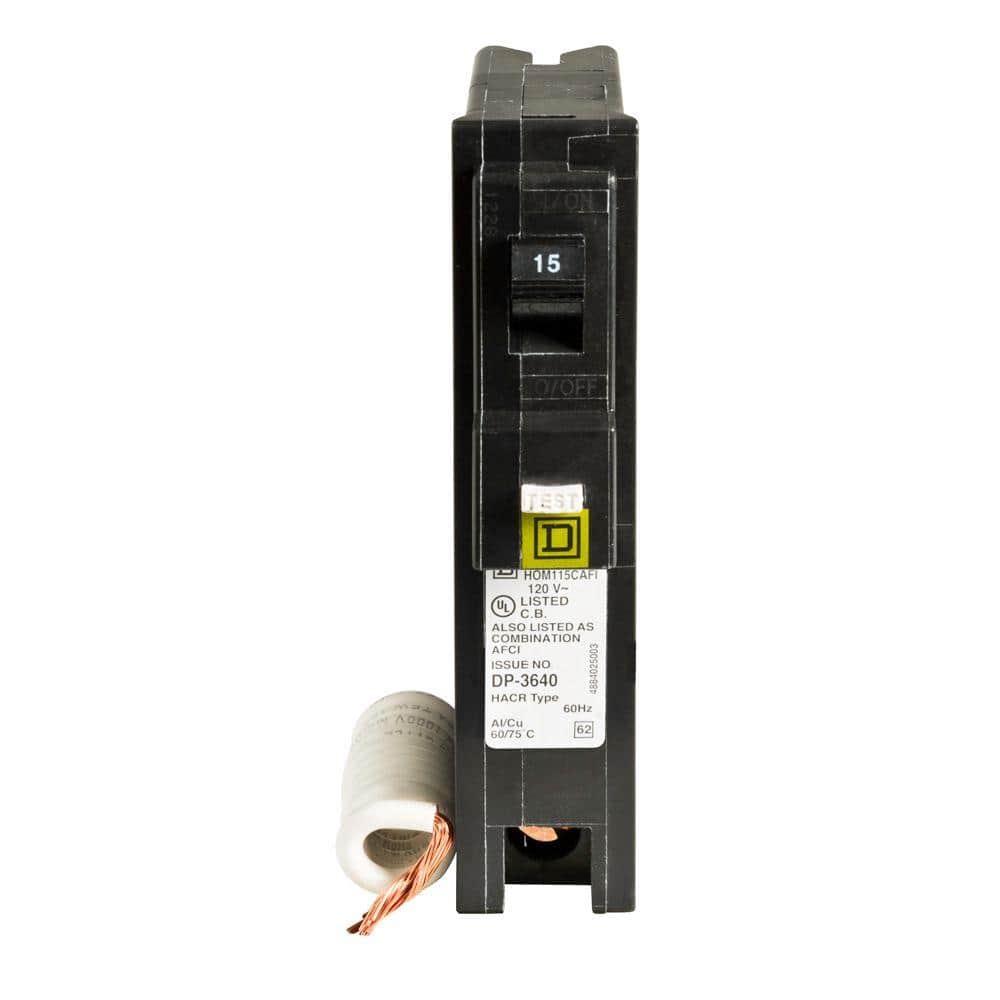 Square D Homeline 15 Amp Single-Pole Combination Arc Fault Circuit Breaker(HOM115CAFIC)