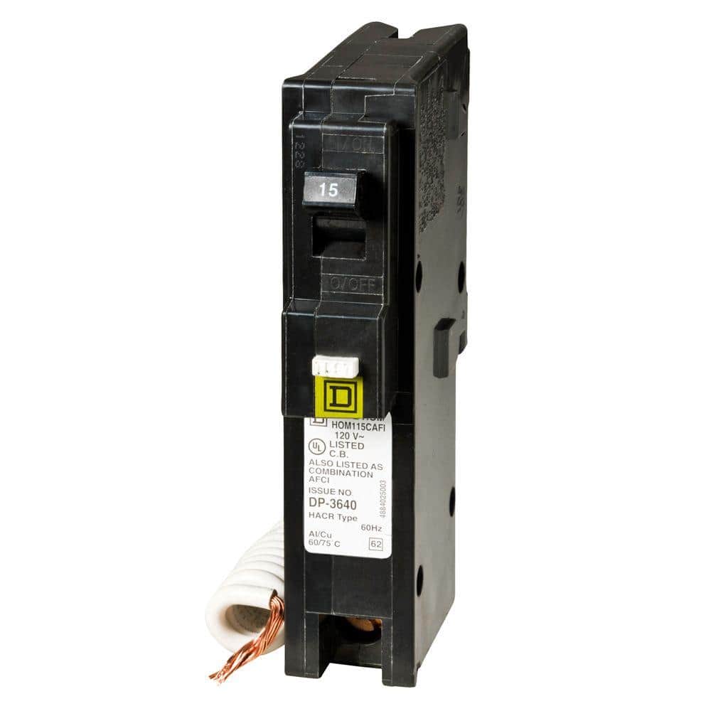 Square D Homeline 15 Amp Single-Pole Combination Arc Fault Circuit Breaker(HOM115CAFIC)
