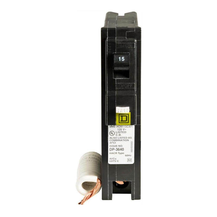 Square D Homeline 15 Amp Single-Pole Combination Arc Fault Circuit Breaker (6-Pack)