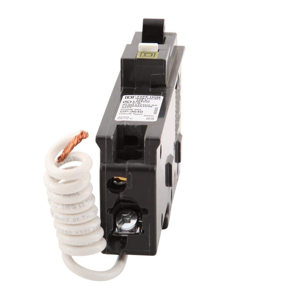 Square D Homeline 15 Amp Single-Pole Combination Arc Fault Circuit Breaker (9-pack)