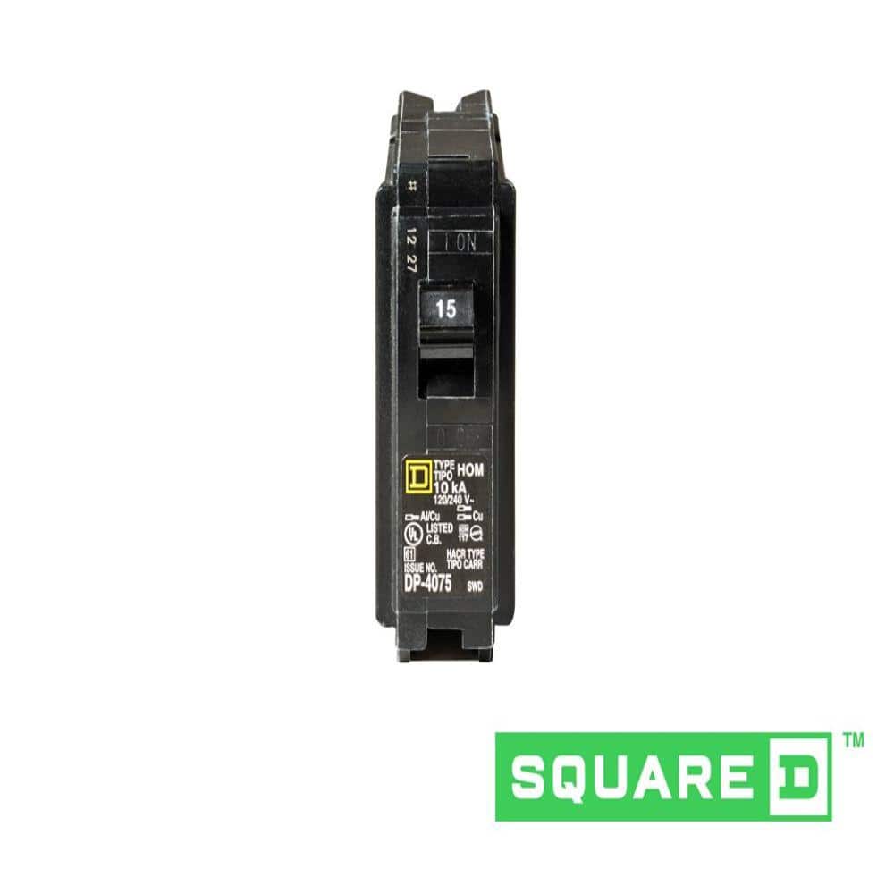 Square D Homeline 15 Amp Single-Pole Circuit Breaker(HOM115CP)