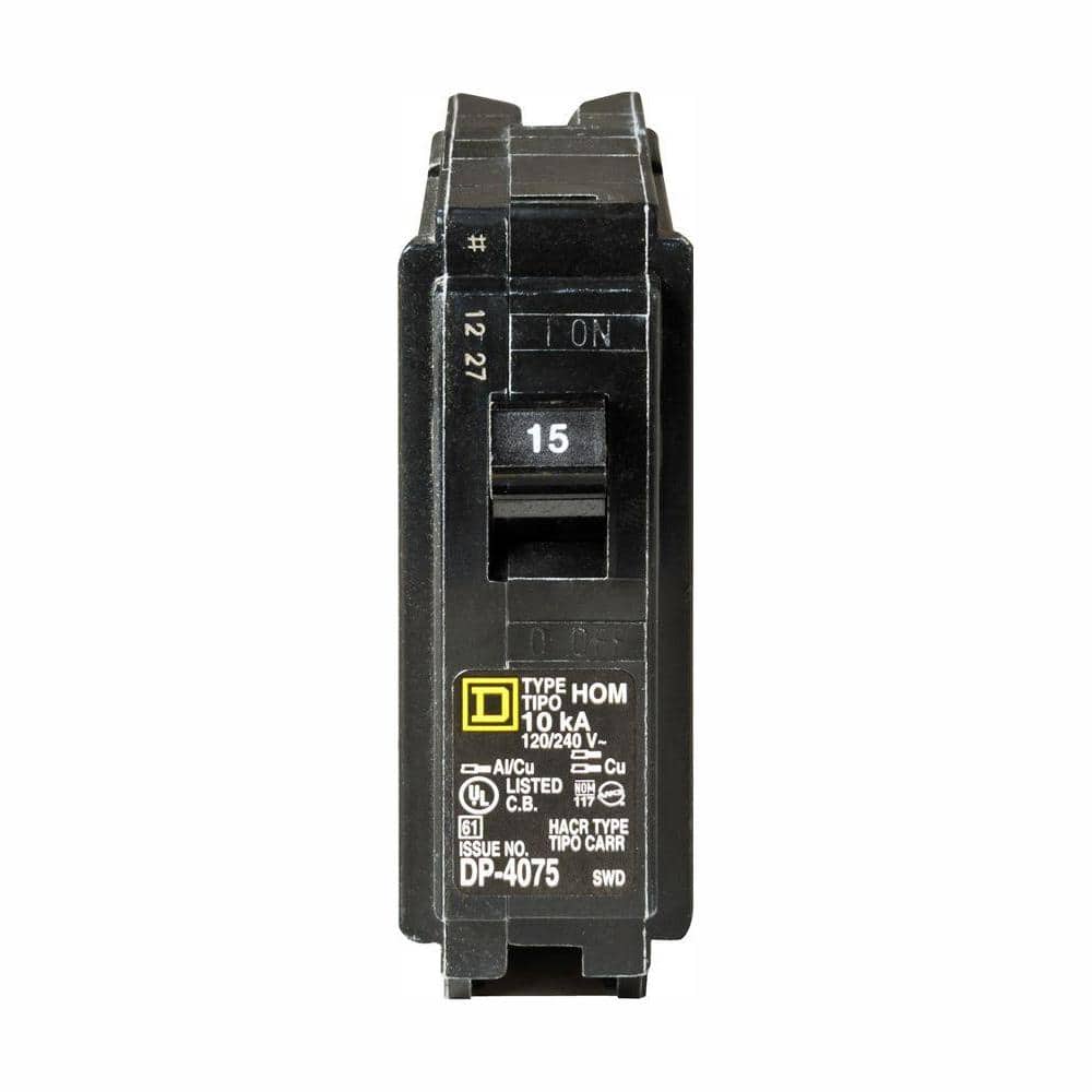 Square D Homeline 15 Amp Single-Pole Circuit Breaker (8-Pack)