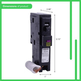 Square D Homeline 15 Amp Single-Pole Dual Function CAFCI/GFCI Circuit Breaker (HOM115DFC)