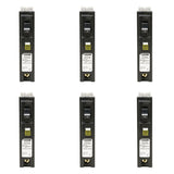 Square D Homeline 15 Amp Single-Pole Plug-On Neutral Combination Arc Fault Circuit Breaker (6-Pack)