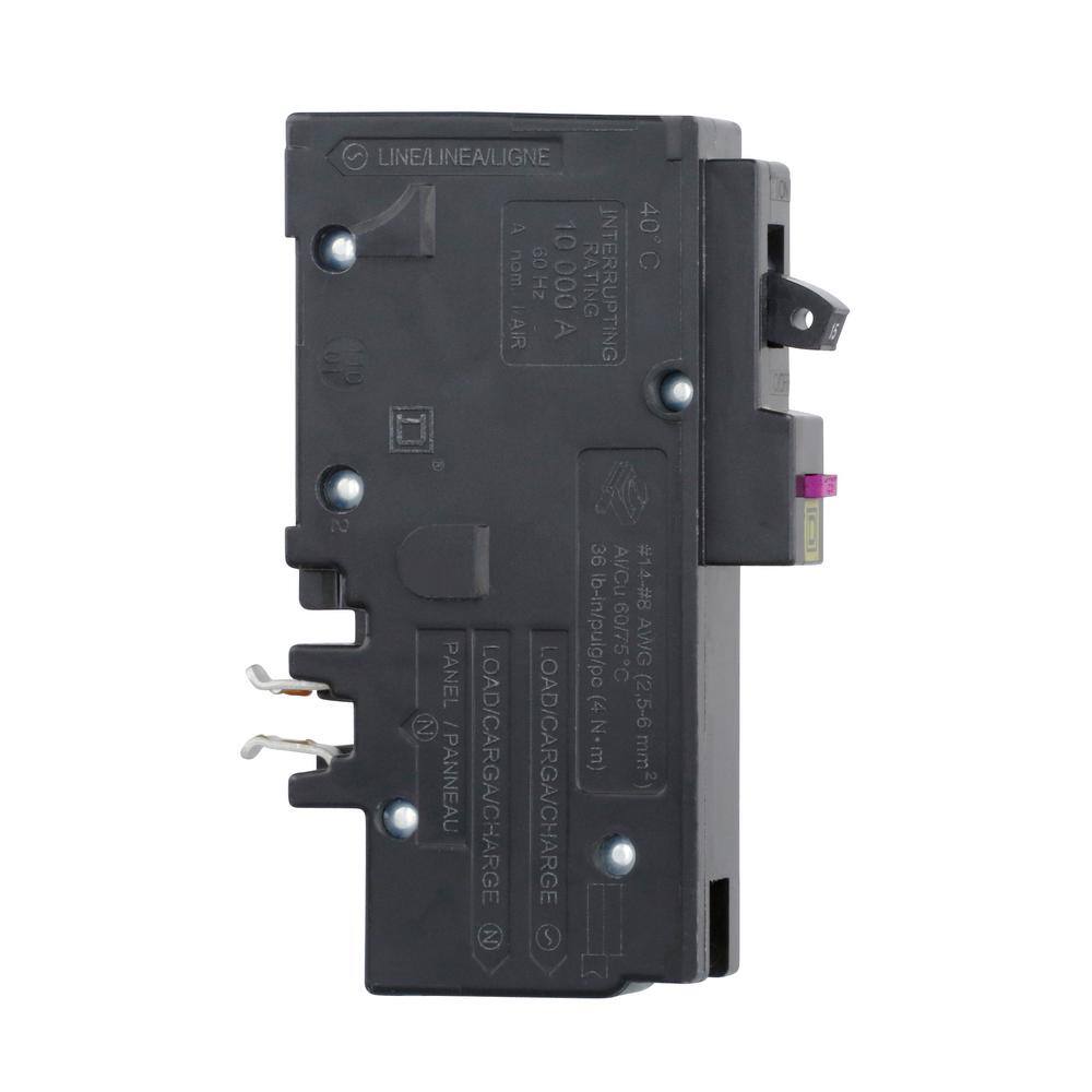 Square D Homeline 15 Amp Single-Pole Plug-On Neutral Dual Function (CAFCI and GFCI) Circuit Breaker (6-Pack)