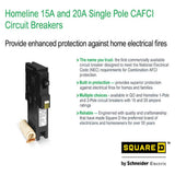 Square D Homeline 20 Amp Single-Pole Combination Arc Fault Circuit Breaker(HOM120CAFIC)
