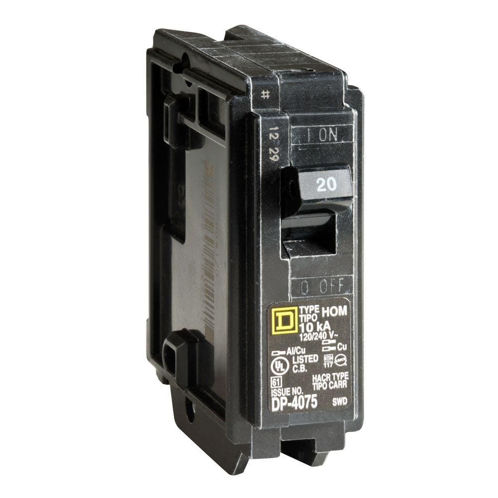 Square D Homeline 20 Amp Single-Pole Circuit Breaker(HOM120CP)