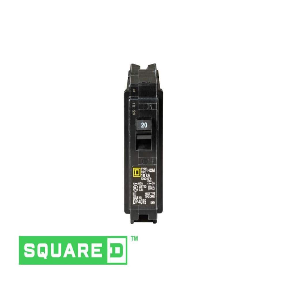 Square D Homeline 20 Amp Single-Pole Circuit Breaker(HOM120CP)