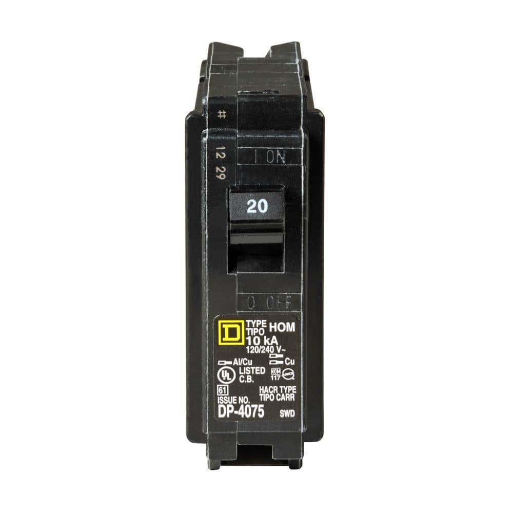 Square D Homeline 20 Amp Single-Pole Circuit Breaker(HOM120CP)