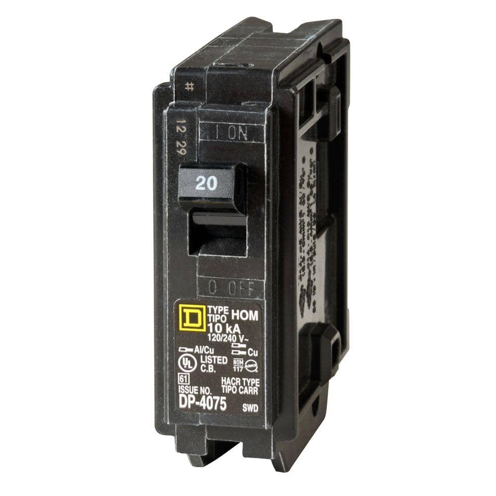 Square D Homeline 20 Amp Single-Pole Circuit Breaker(HOM120CP)