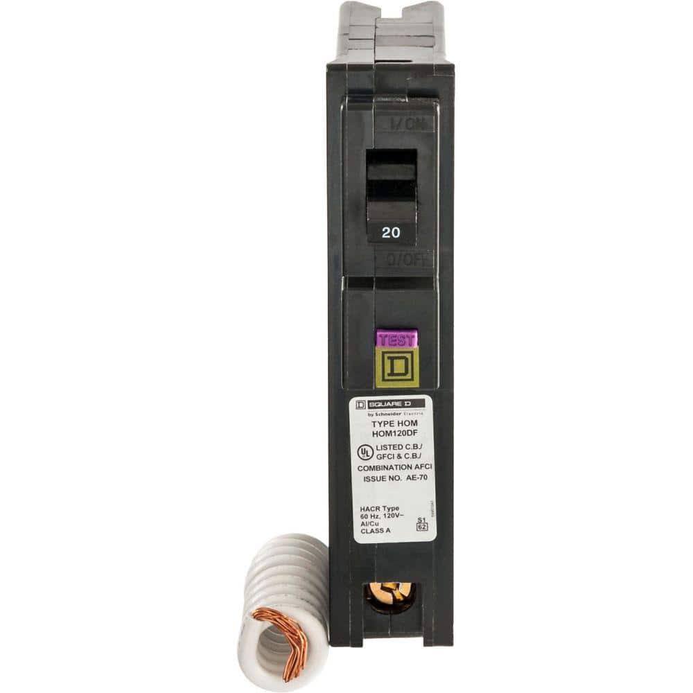 Square D Homeline 20 Amp Single-Pole Dual Function (CAFCI and GFCI) Circuit Breaker (9-pack)