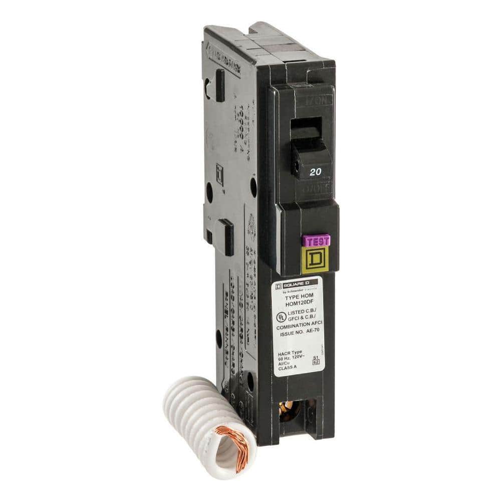 Square D Homeline 20 Amp Single-Pole Dual Function (CAFCI and GFCI) Circuit Breaker (9-pack)