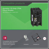 Square D Homeline 125 Amp 2-Pole Circuit Breaker