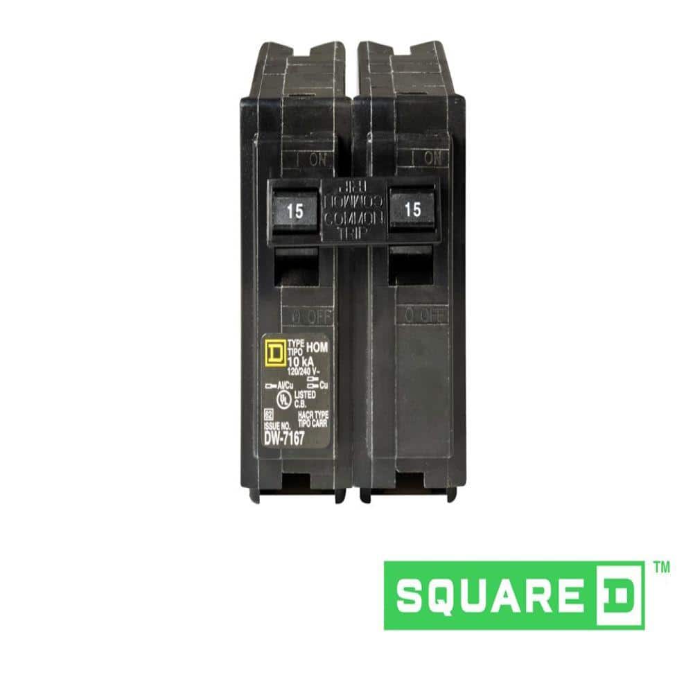 Square D Homeline 15 Amp 2-Pole Circuit Breaker(HOM215CP)