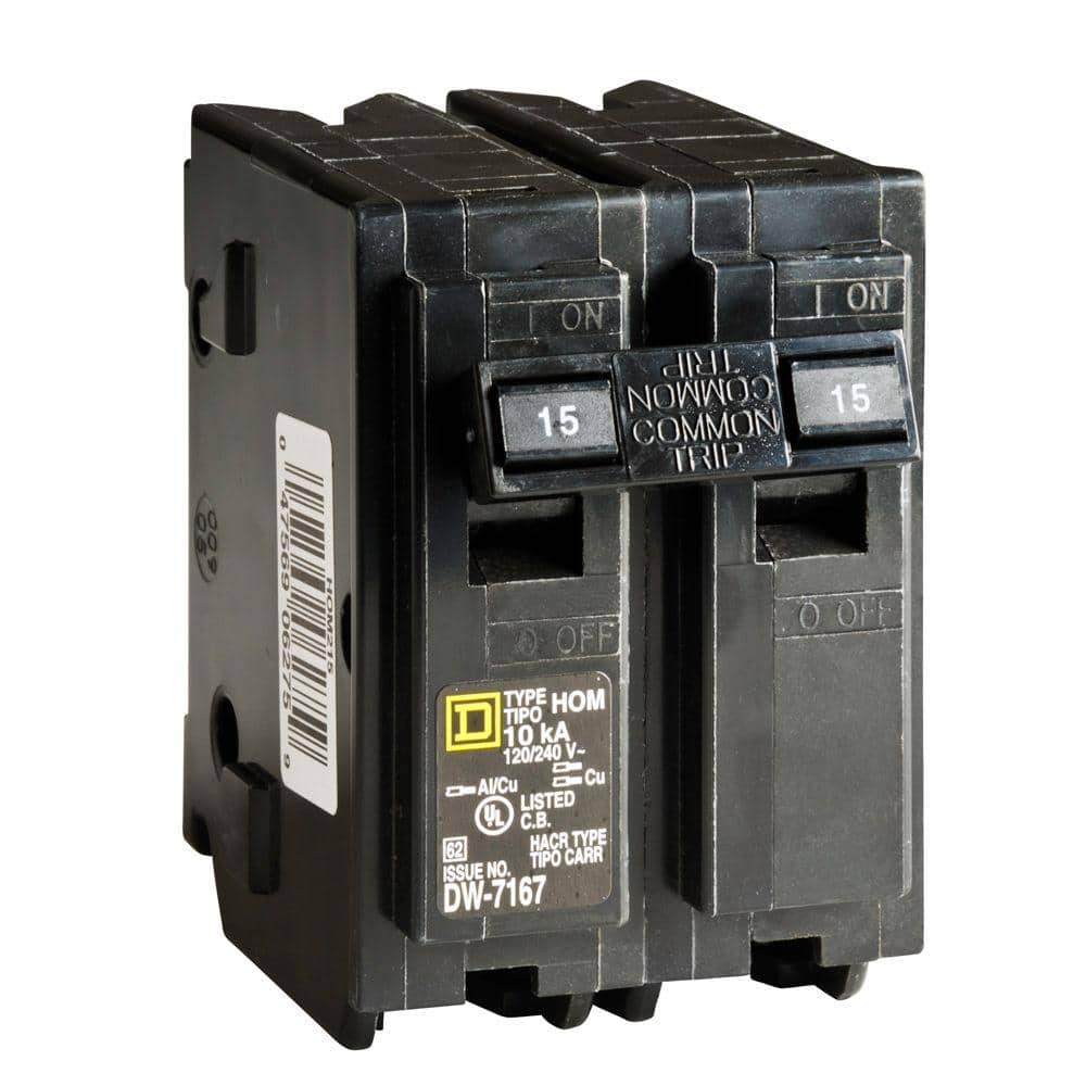 Square D Homeline 15 Amp 2-Pole Circuit Breaker(HOM215CP)