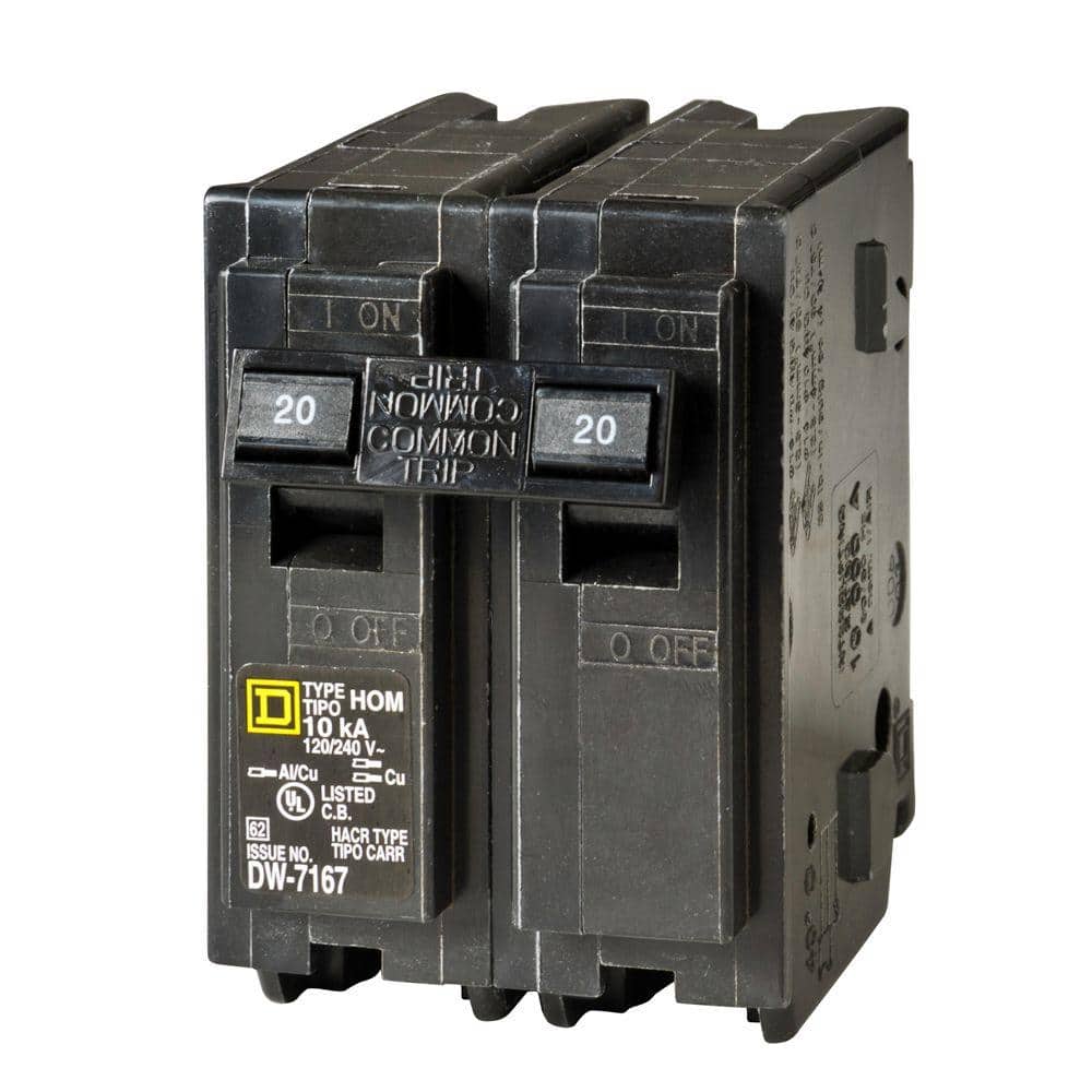 Square D Homeline 20 Amp 2-Pole Circuit Breaker(HOM220CP)