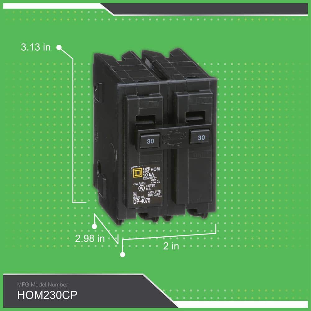 Square D Homeline 30 Amp 2-Pole Circuit Breaker(HOM230CP)