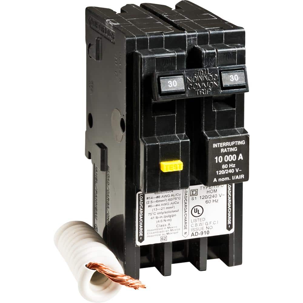 Square D Homeline 30 Amp 2-Pole GFCI Circuit Breaker