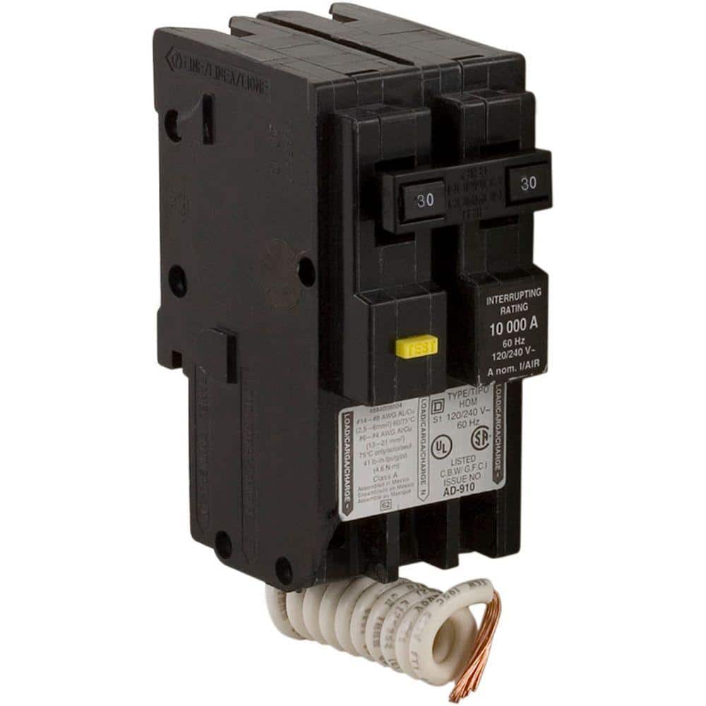 Square D Homeline 30 Amp 2-Pole GFCI Circuit Breaker